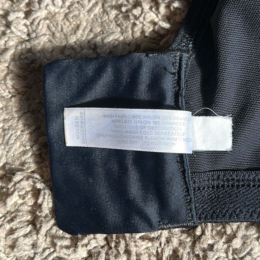 Livi Active Lane Bryant Plus Size Sports Bra Black Gray 40H Max Support Wicking - Picture 10 of 10